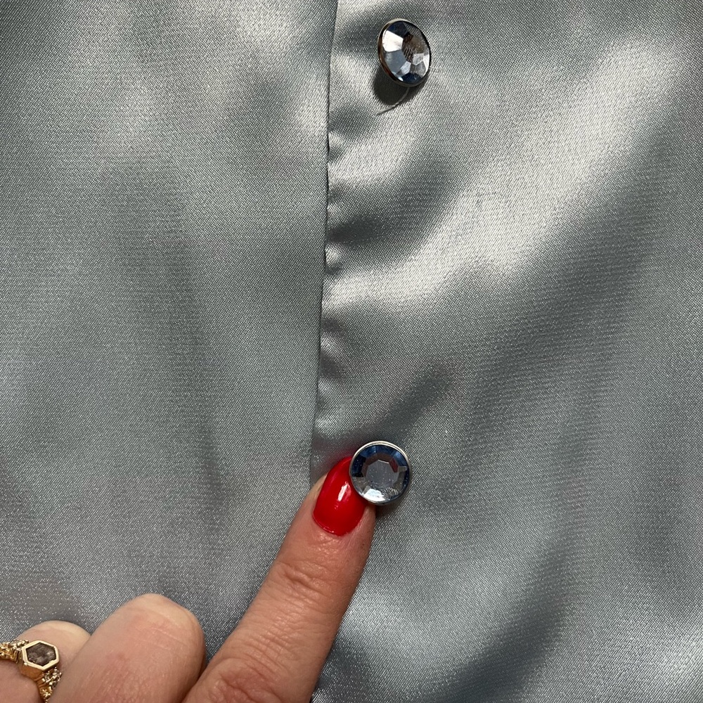 90s Blue Blouse